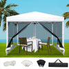 Instahut Gazebo Pop Up Marquee 3x3m Wedding Party Outdoor Camping Tent Canopy Shade Mesh Wall White - OZ Home Deals