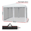 Instahut Gazebo Pop Up Marquee 3x3m Wedding Party Outdoor Camping Tent Canopy Shade Mesh Wall White - OZ Home Deals