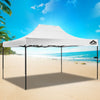 Instahut Gazebo Pop Up Marquee 3x4.5 Folding Tent 500D Oxford Fabric White - OZ Home Deals