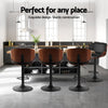 Joyelle PU Leather Swivel Bar Stools – Set of 4 (Black) - OZ Home Deals
