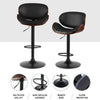 Joyelle PU Leather Swivel Bar Stools – Set of 4 (Black) - OZ Home Deals