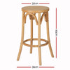 Kimberley Beechwood Rattan Bar Stools – Pine, 2 Pack - OZ Home Deals