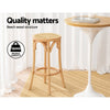 Kimberley Beechwood Rattan Bar Stools – Pine, 2 Pack - OZ Home Deals