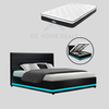 King Single Package – Luna LED Gas-Lift Bed Frame + Euro Top Bonnell Mattress