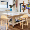 La Bella Elise Ash Wood Bar Stools – Set of 2, 65cm - OZ Home Deals
