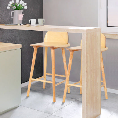 La Bella Elise Ash Wood Bar Stools – Set of 2, 65cm - OZ Home Deals