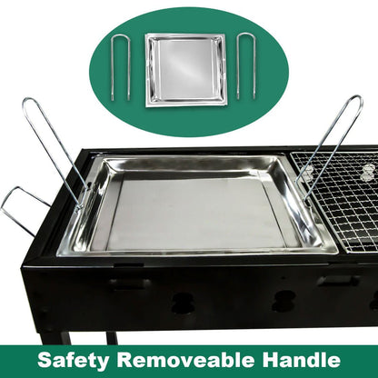 Large Portable Charcoal Outdoor BBQ Barbecue Grill Set - OZ Home Deals