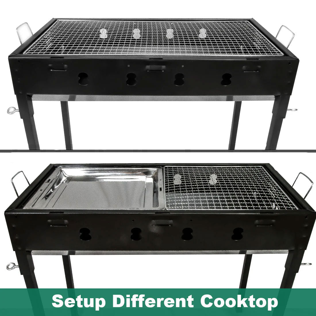 Large Portable Charcoal Outdoor BBQ Barbecue Grill Set - OZ Home Deals