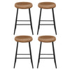 Ludaro PU Leather Bar Stools – Set of 4 (Brown) - OZ Home Deals