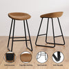 Ludaro PU Leather Bar Stools – Set of 4 (Brown) - OZ Home Deals