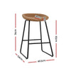 Ludaro PU Leather Bar Stools – Set of 4 (Brown) - OZ Home Deals