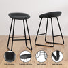 Ludoro PU Leather Bar Stools – Set of 4 (Black) - OZ Home Deals