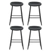 Ludoro PU Leather Bar Stools – Set of 4 (Black) - OZ Home Deals