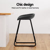 Ludoro PU Leather Bar Stools – Set of 4 (Black) - OZ Home Deals