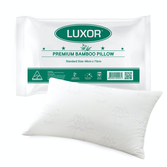 Luxor Australian Made Bamboo Cooling Pillow Standard Size Single Pack - OZ Home Deals