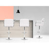 Luxora Elite PU Leather Bar Stools – Set of 4 (White) - OZ Home Deals