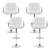 Luxora Elite PU Leather Bar Stools – Set of 4 (White) - OZ Home Deals