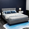 Marlow Queen Faux Linen Bed Frame – Grey - OZ Home Deals