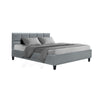 Marlow Queen Faux Linen Bed Frame – Grey - OZ Home Deals