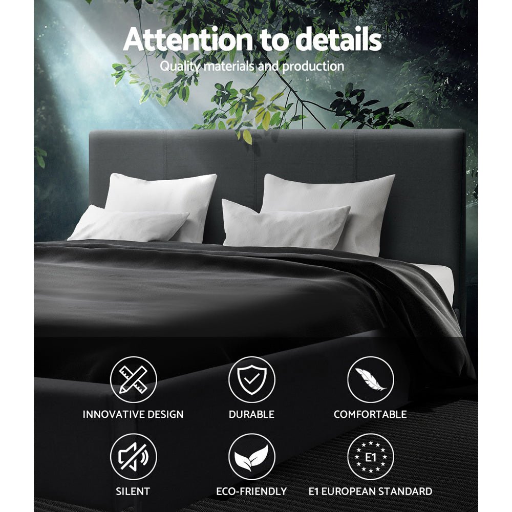Neo Queen Bed Frame – Charcoal - OZ Home Deals