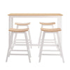 Noosa 5-Piece Bar Table & Stools Set – Pine & White Timber - OZ Home Deals