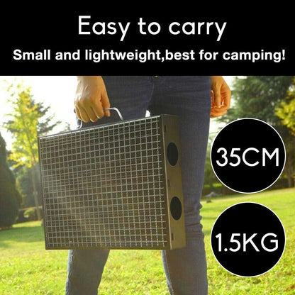Outdoor Camping Portable & Foldable Charcoal BBQ Grill Hibachi Picnic Barbecue - OZ Home Deals