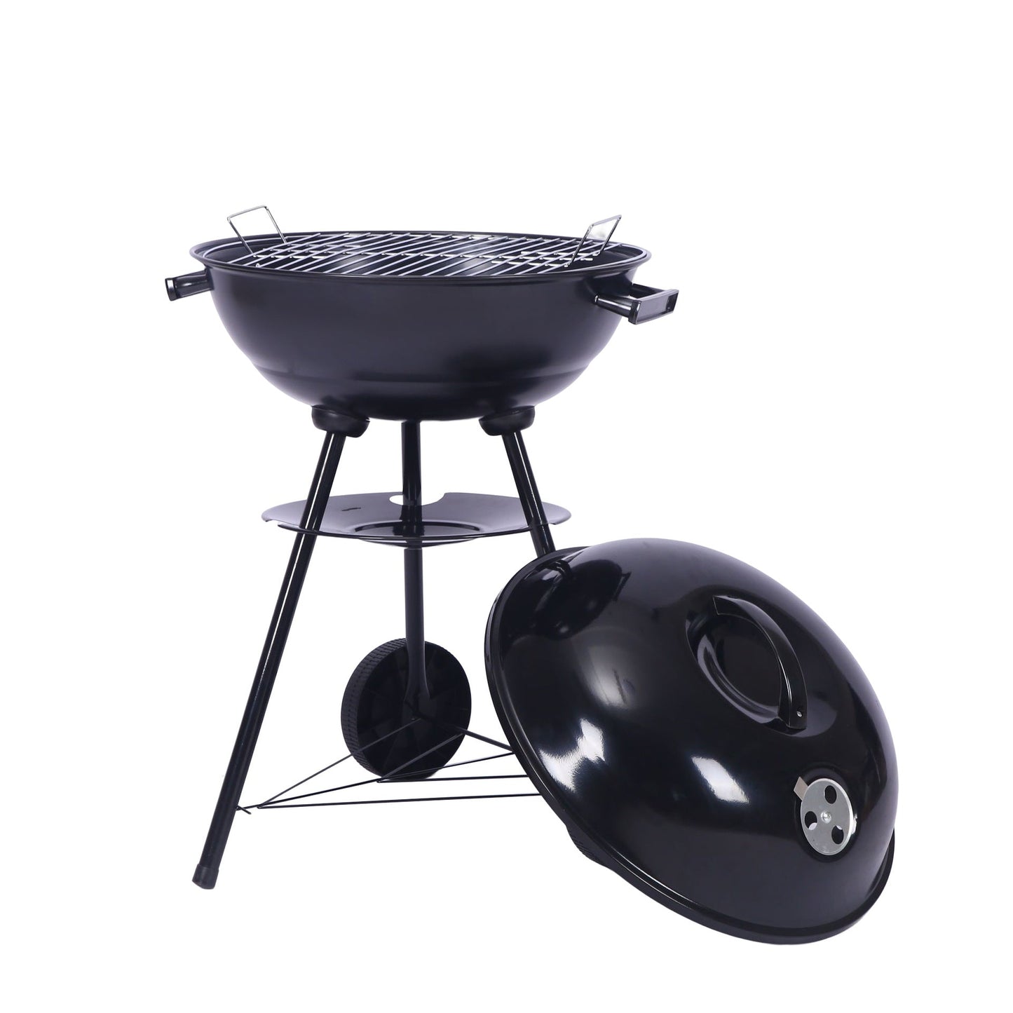 Outdoor Folding Apple - Shaped Stainless Steel Charcoal Barbecue Grill - 41cm Grill Net - OZ Home Deals