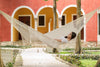 Outdoor undercover cotton Mayan Legacy hammock with hand crocheted tassels Queen Size Marble Colour - OZ Home Deals