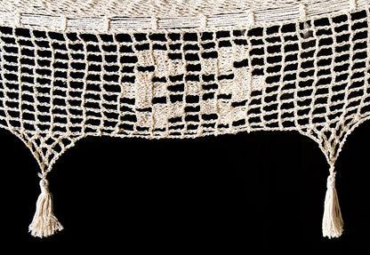 Outdoor undercover cotton Mayan Legacy hammock with hand crocheted tassels Queen Size Marble Colour - OZ Home Deals