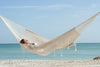 Outdoor undercover cotton Mayan Legacy hammock with hand crocheted tassels Queen Size Marble Colour - OZ Home Deals