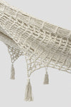 Outdoor undercover cotton Mayan Legacy hammock with hand crocheted tassels Queen Size Marble Colour - OZ Home Deals