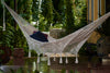 Outdoor undercover cotton Mayan Legacy hammock with hand crocheted tassels Queen Size Marble Colour - OZ Home Deals