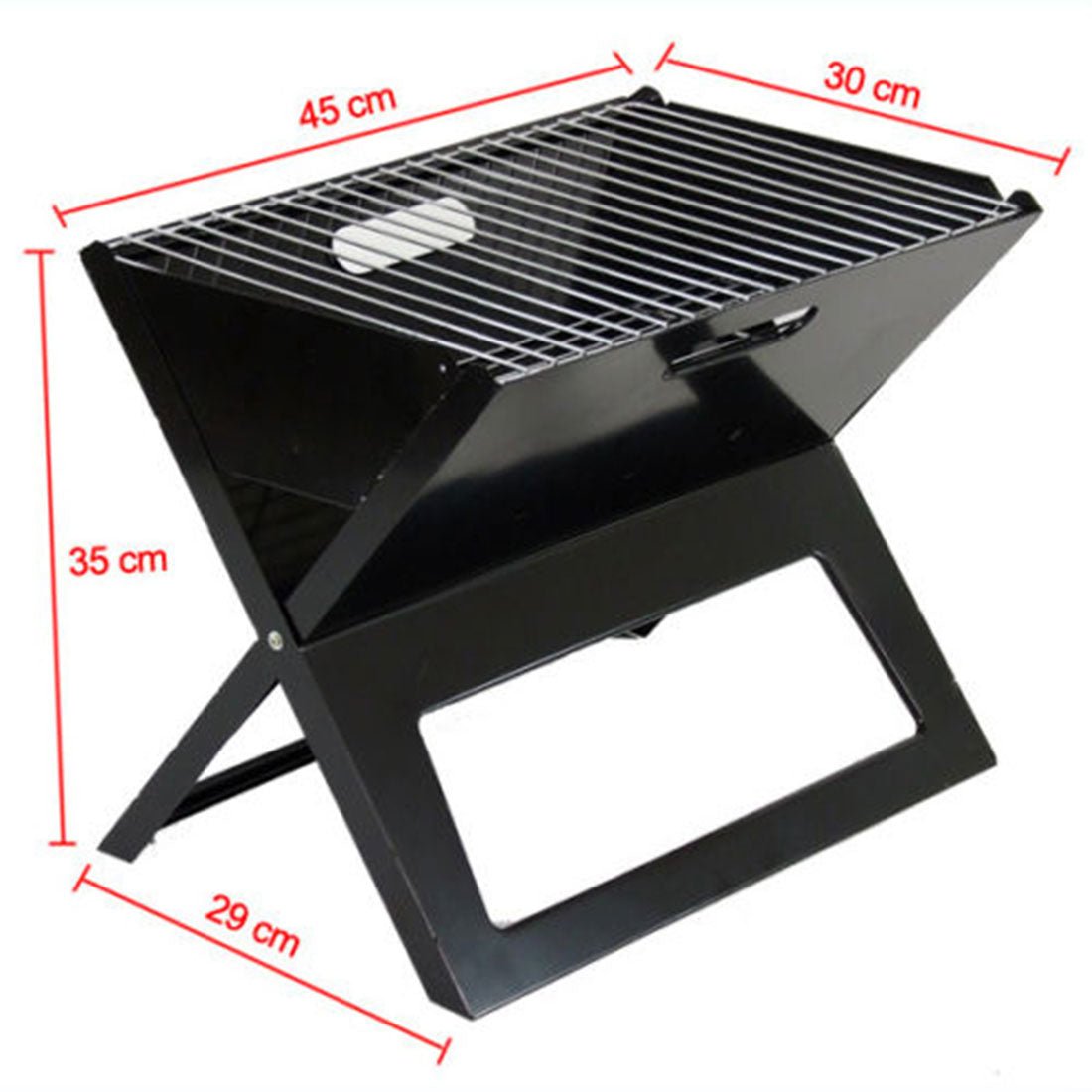 Portable Notebook Grill Foldable Folding Charcoal BBQ Camping Picnic Barbecue - OZ Home Deals