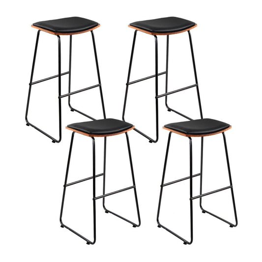 Porter Designer PU Leather Bar Stools – Set of 4 - OZ Home Deals