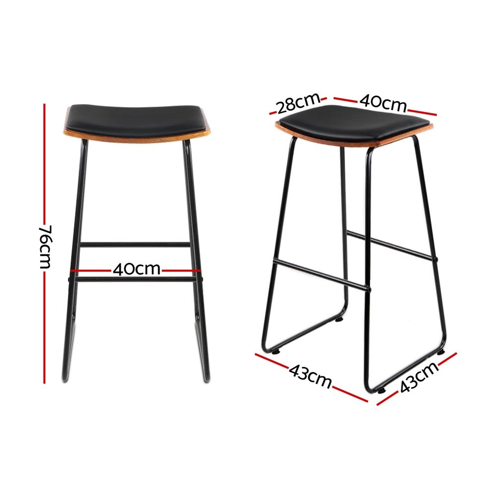 Porter Designer PU Leather Bar Stools – Set of 4 - OZ Home Deals