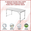 <p><strong>120 x 60cm Aluminium Folding Table with Adjustable Heights</strong></p> - OZ Home Deals
