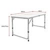 <p><strong>120 x 60cm Aluminium Folding Table with Adjustable Heights</strong></p> - OZ Home Deals