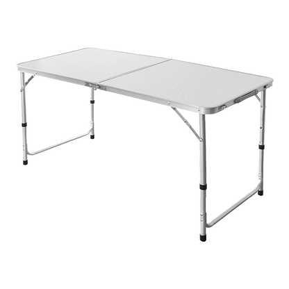 <p><strong>120 x 60cm Aluminium Folding Table with Adjustable Heights</strong></p> - OZ Home Deals