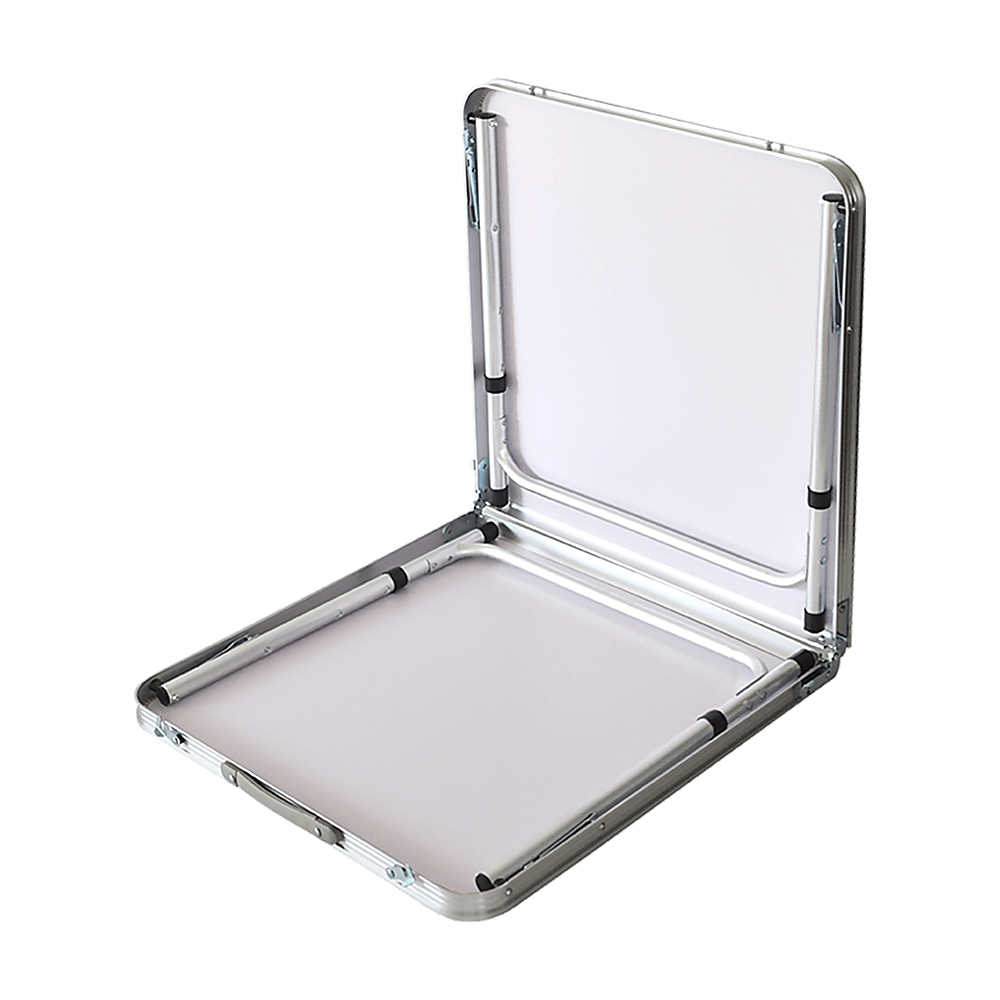 <p><strong>120 x 60cm Aluminium Folding Table with Adjustable Heights</strong></p> - OZ Home Deals