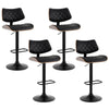 Quivaro PU Leather Swivel Bar Stools – Set of 4 (Black) - OZ Home Deals