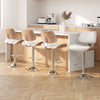 Quivelle PU Leather Swivel Bar Stools – Set of 4 (White) - OZ Home Deals