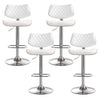 Quivelle PU Leather Swivel Bar Stools – Set of 4 (White) - OZ Home Deals