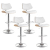 Quivelle PU Leather Swivel Bar Stools – Set of 4 (White) - OZ Home Deals