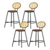 Rayeon Rattan Fabric Bar Stools – Set of 4 (Brown) - OZ Home Deals
