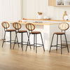 Rayeon Rattan Fabric Bar Stools – Set of 4 (Brown) - OZ Home Deals