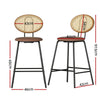 Rayeon Rattan Fabric Bar Stools – Set of 4 (Brown) - OZ Home Deals
