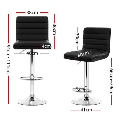 Regent Comfort PU Bar Stools - OZ Home Deals