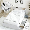 SereneAura Bedroom Set – Bed Frame + Bedside Drawer - OZ Home Deals