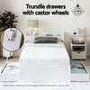 SereneAura Bedroom Set – Bed Frame + Bedside Drawer - OZ Home Deals