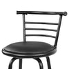 SpinEase PU Leather Swivel Bar Stools – Set of 4 (Black) - OZ Home Deals